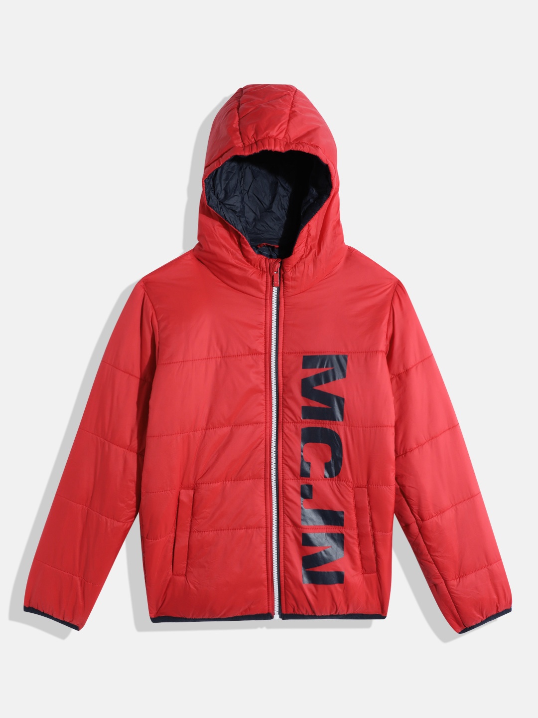 

Monte Carlo Boys Typography Packable Puffer Jacket, Red