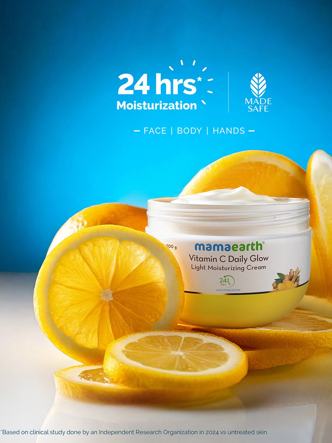 

Mamaearth Vitamin C Daily Glow Light Moisturizing Cream with Turmeric - 200 g, White
