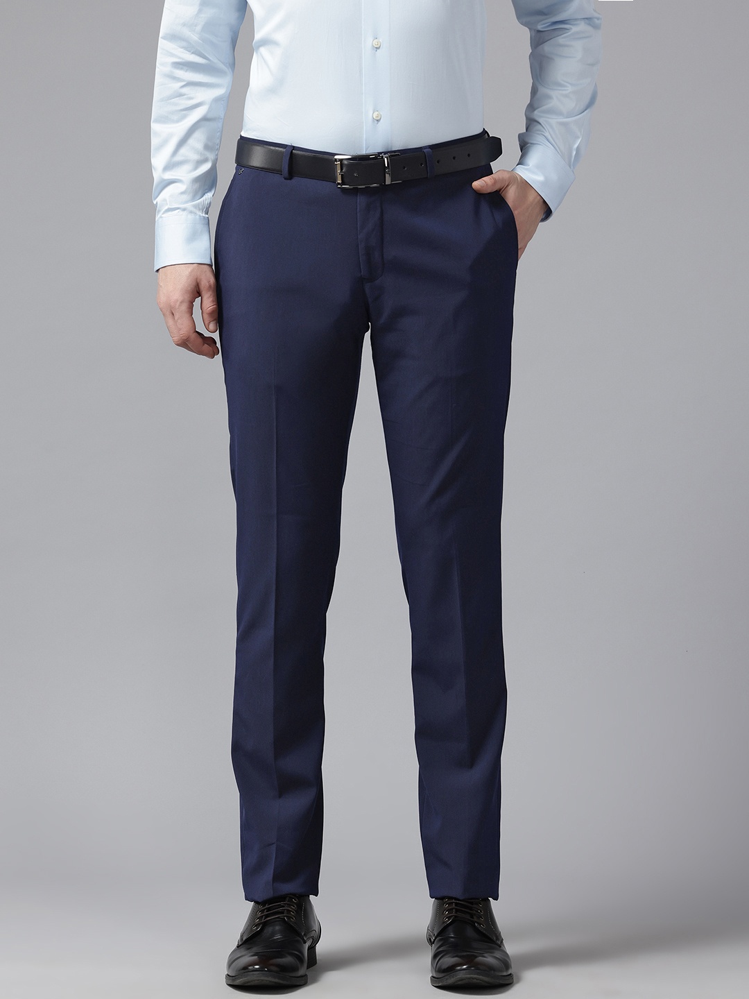 

Blackberrys Men Formal Trousers, Navy blue