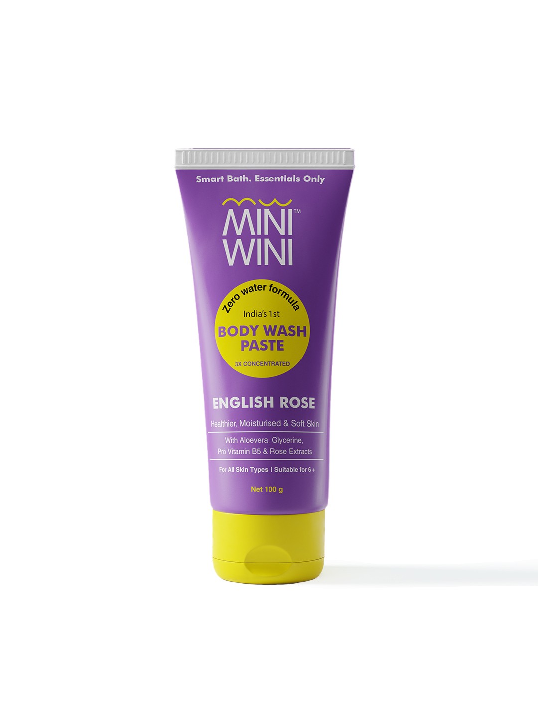 

MINIWINI Set of 2 English Rose Body Wash With Body Yogurt - 100 g Each, Pink
