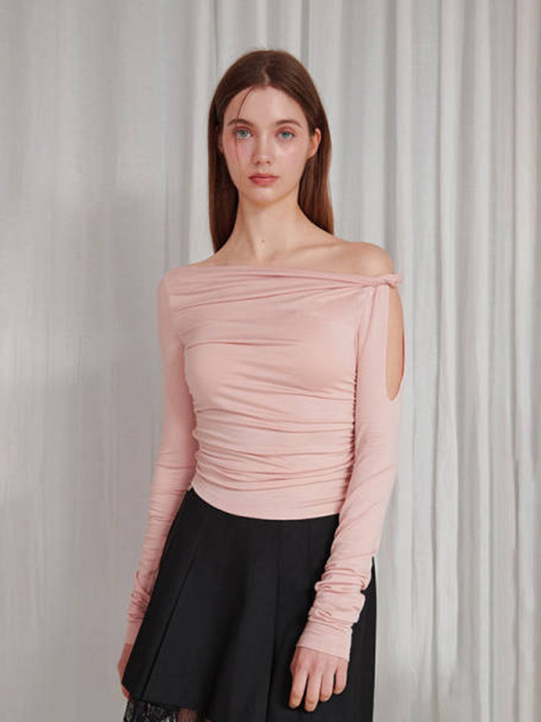 

HERE&NOW Women Off-Shoulder Top, Peach