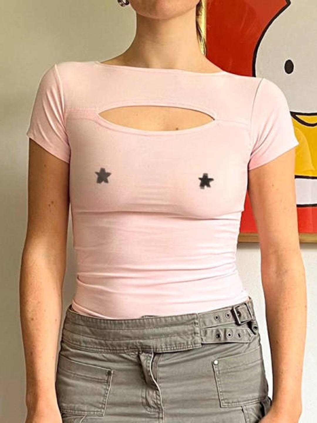 

HERE&NOW Round Neck Tank Top, Pink