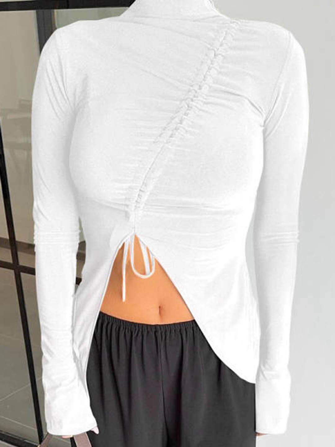 

HERE&NOW Women Solid Shirt Style Top, White