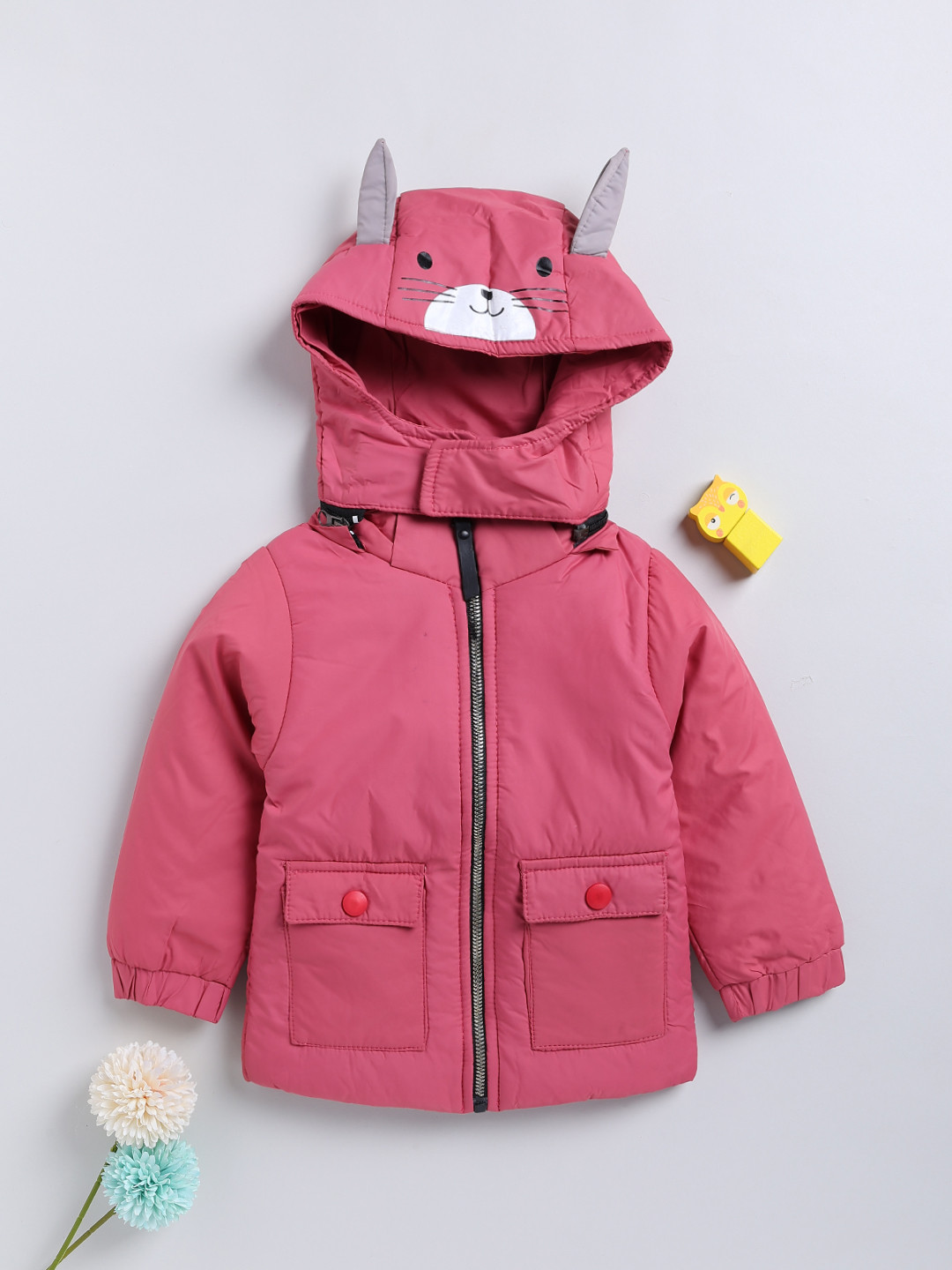 

Moms Love Girls Lightweight Hooded Padded Jacket, Pink