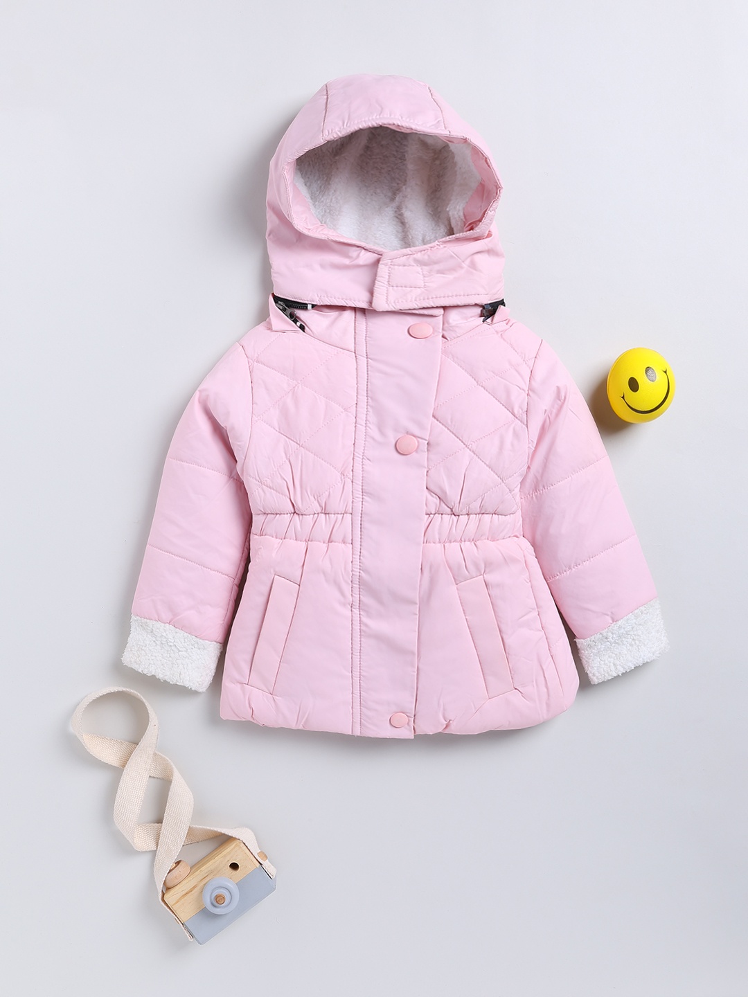 

Moms Love Girls Lightweight Hooded Padded Jacket, Pink