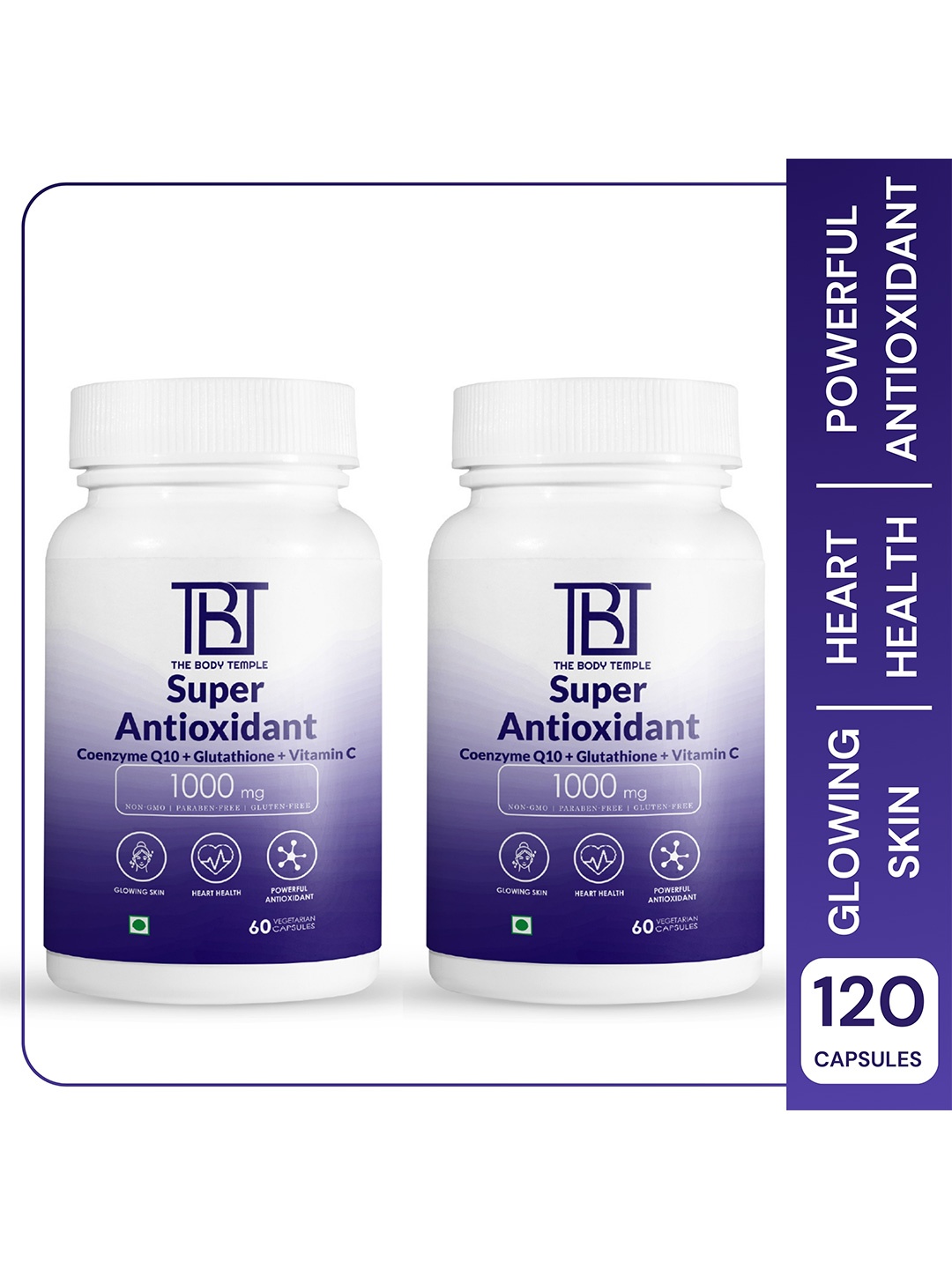 

The Body Temple Set Of 2 Super Antioxidant Capsules - 120 N Capsules Each, White