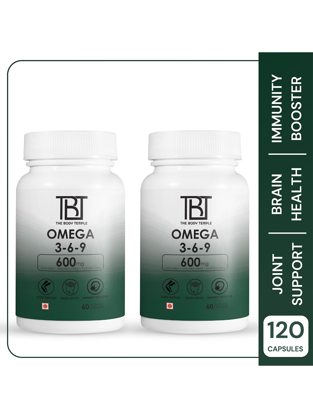 

The Body Temple Set Of 2 Omega 3-6-9 Capsules - 120 N Capsules Each, White