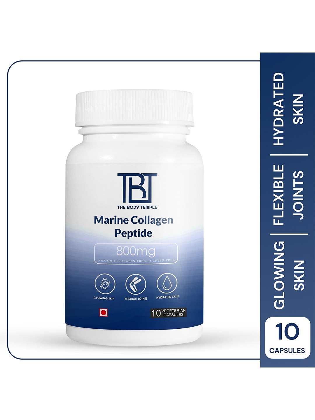 

The Body Temple Collagen Peptide 800 mg Capsules - 10 N, White