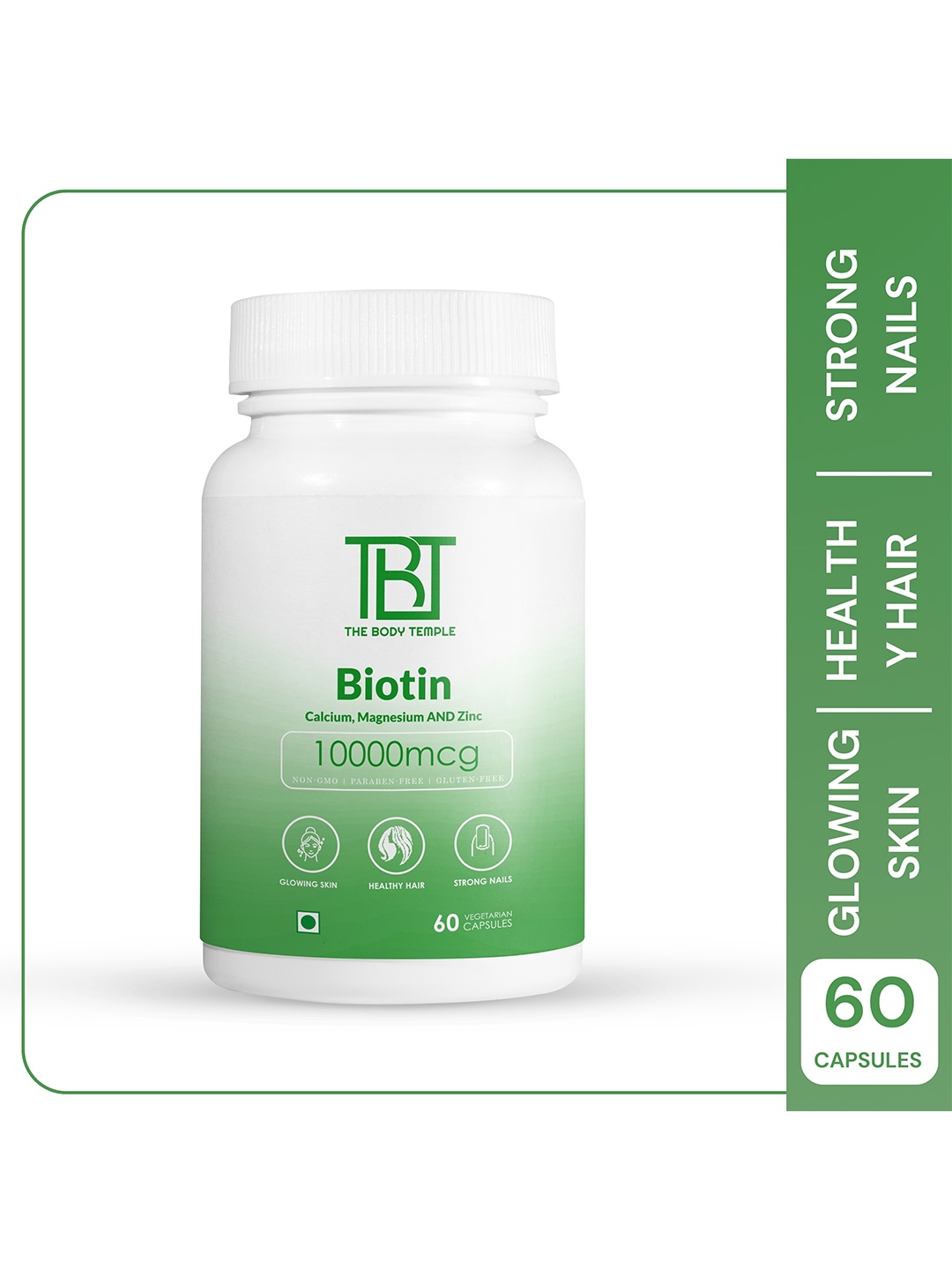 

The Body Temple Biotin 10000mcg Capsule - 60 Capsules, White