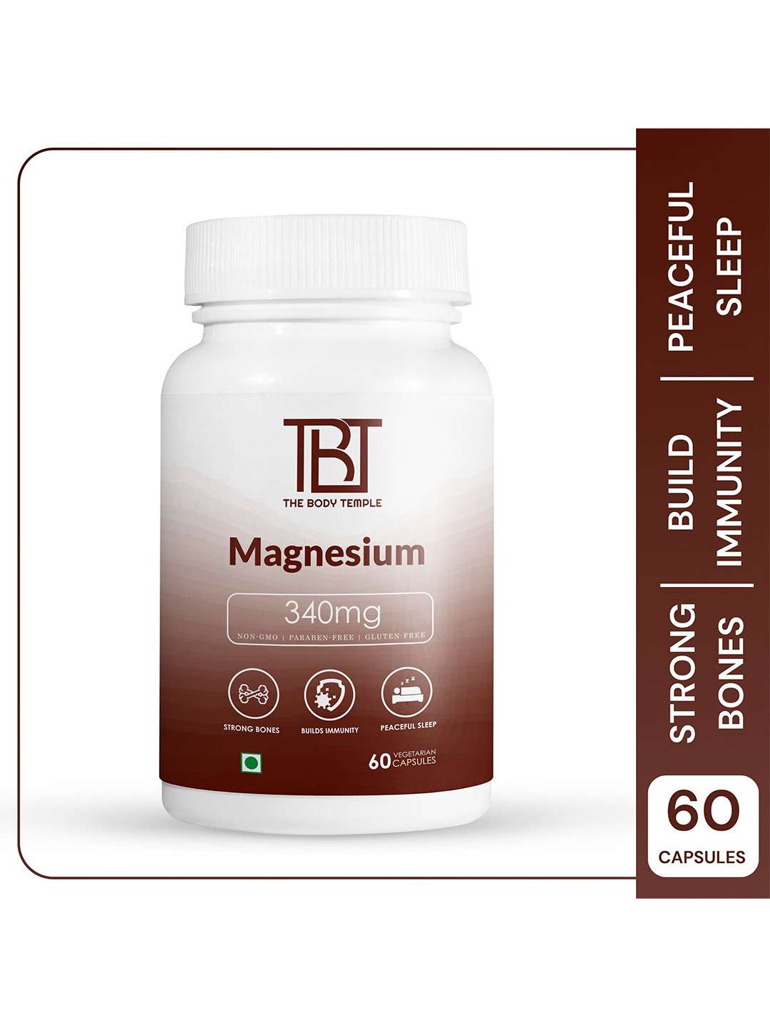 

The Body Temple Magnesium Oxide 340mg Capsule - 60 Capsules, White