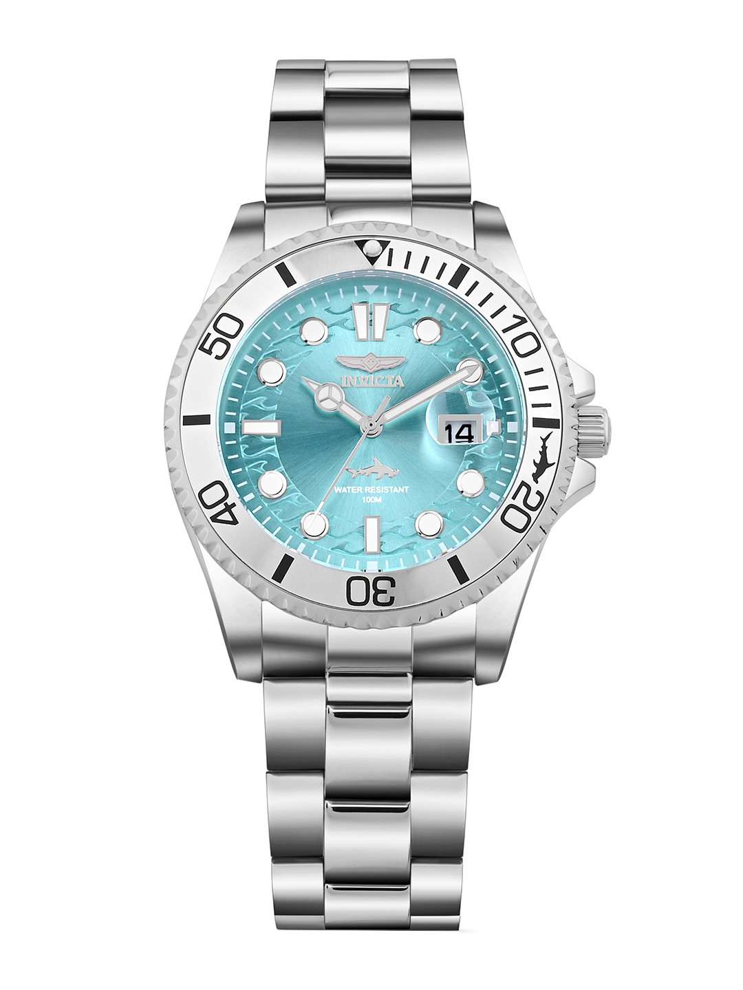 

Invicta Men Dial & Stainless Steel Reset Time Straps Analogue Watch 44715, Silver