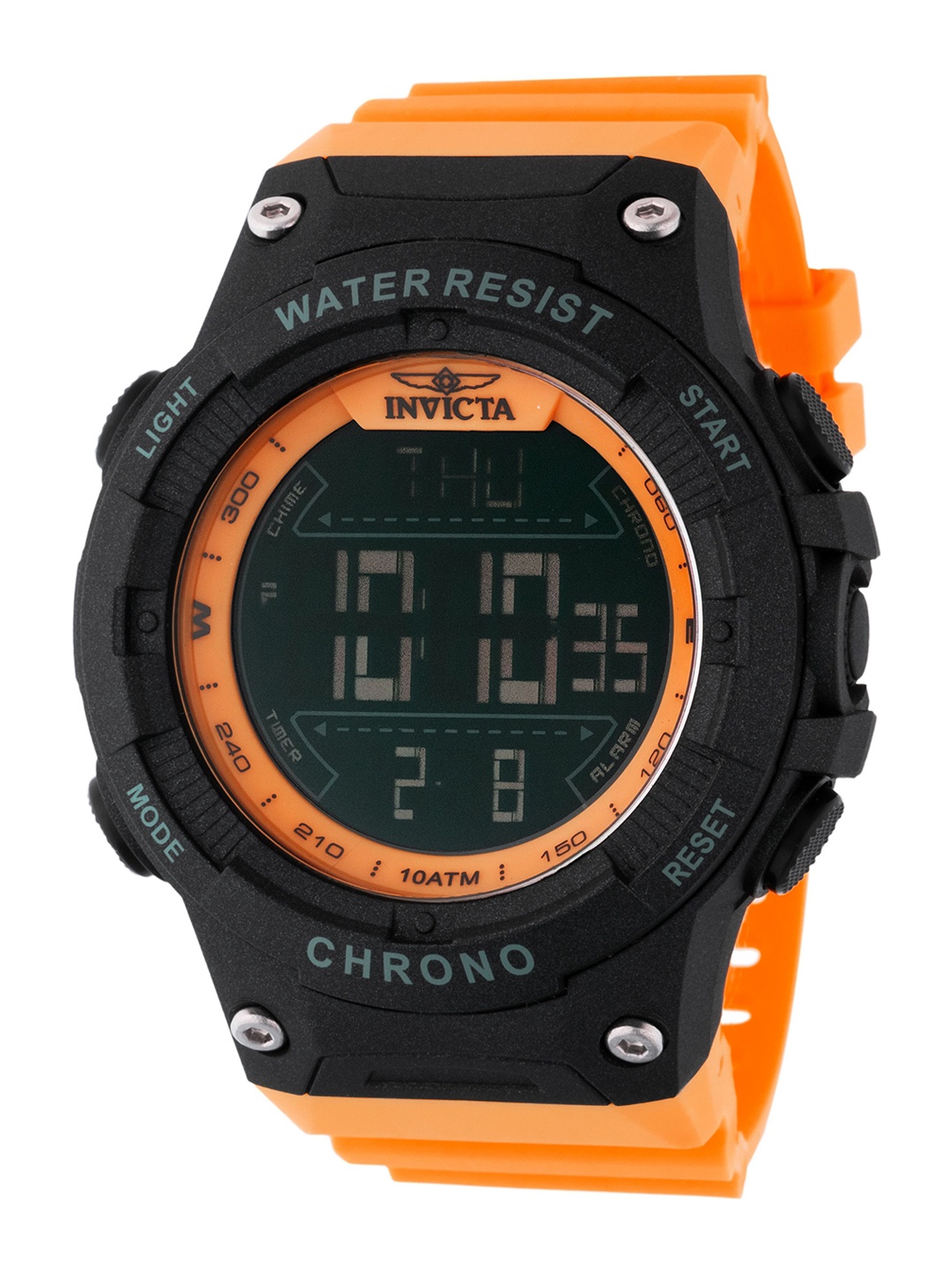 

Invicta Racing Men Dial & Straps Stainless Steel Digital Watch 48050, Orange