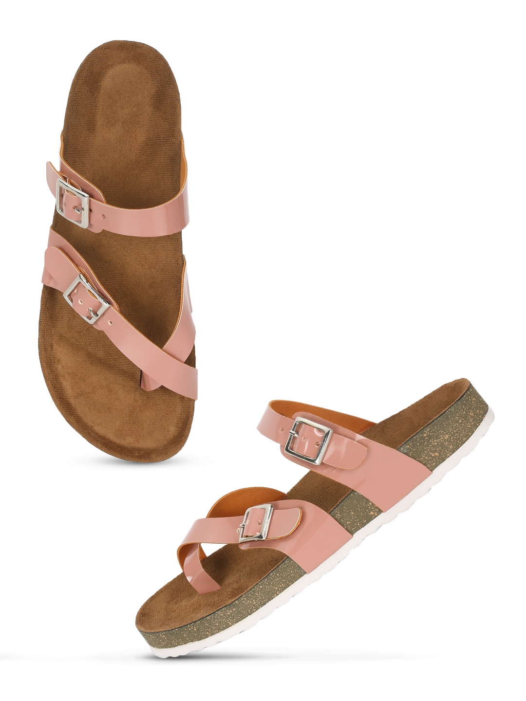 

Lavie Women Open Toe Flats with Buckles, Pink