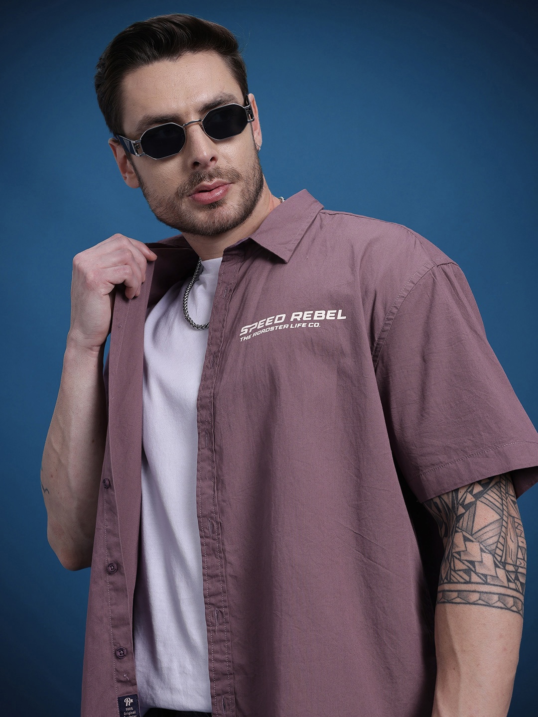 

The Roadster Life Co. Cotton Casual Relaxed Fit Shirt, Mauve
