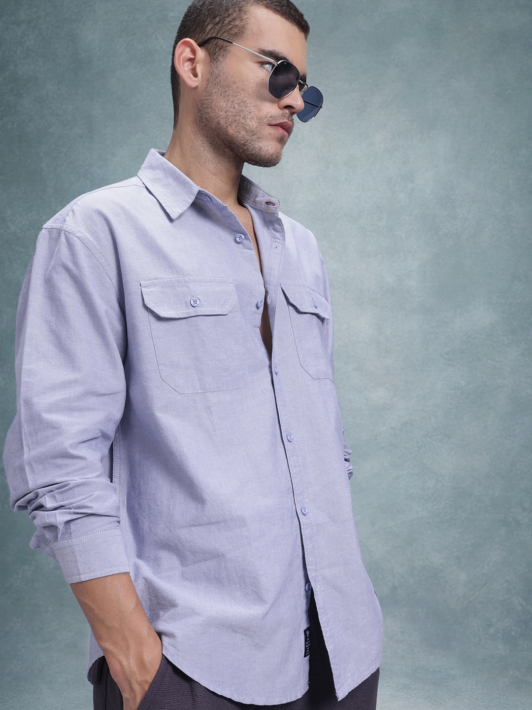 

The Roadster Life Co. Cotton Relaxed Casual Shirt, Blue