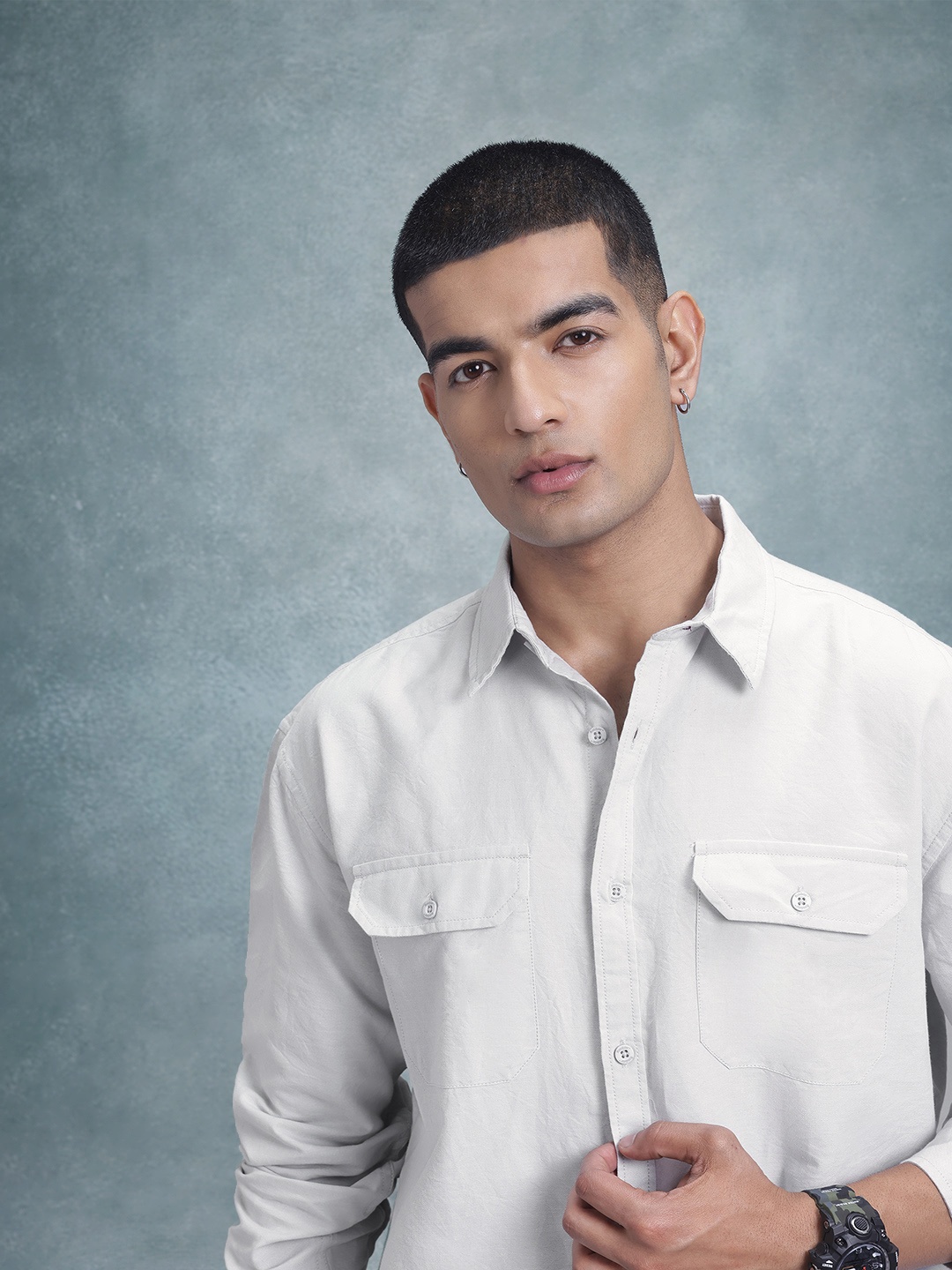 

The Roadster Life Co. Oxford Weave Relaxed Casual Shirt, Grey