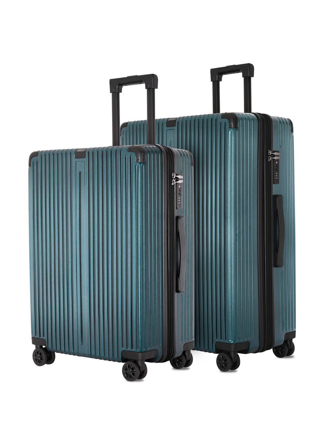 

CARRIALL Pack of 2 Hard-Sided Trolley Bags, Green