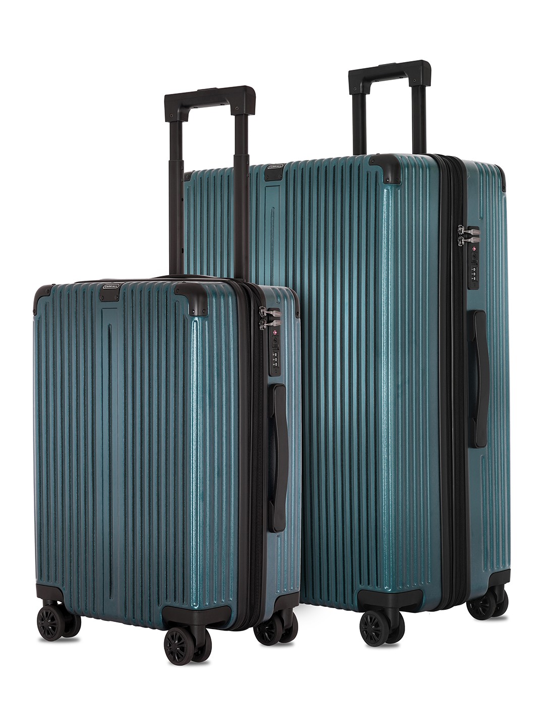 

CARRIALL Unisex Set Of 2 Hard Sided Trolly Bags, Green