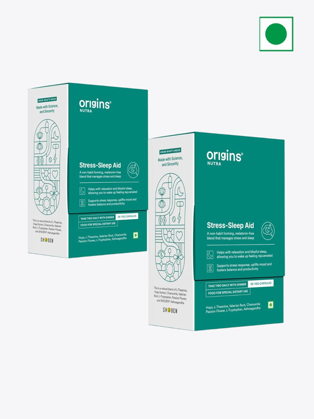 

Origins Nutra Set Of 2 Stress-Sleep Aid Capsules - 56 Each, White