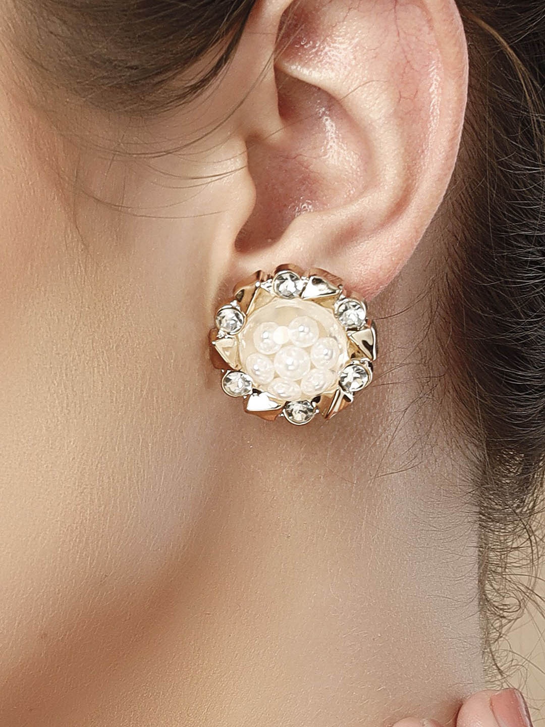 

Bohey by KARATCART Gold Plated Contemporary Studs