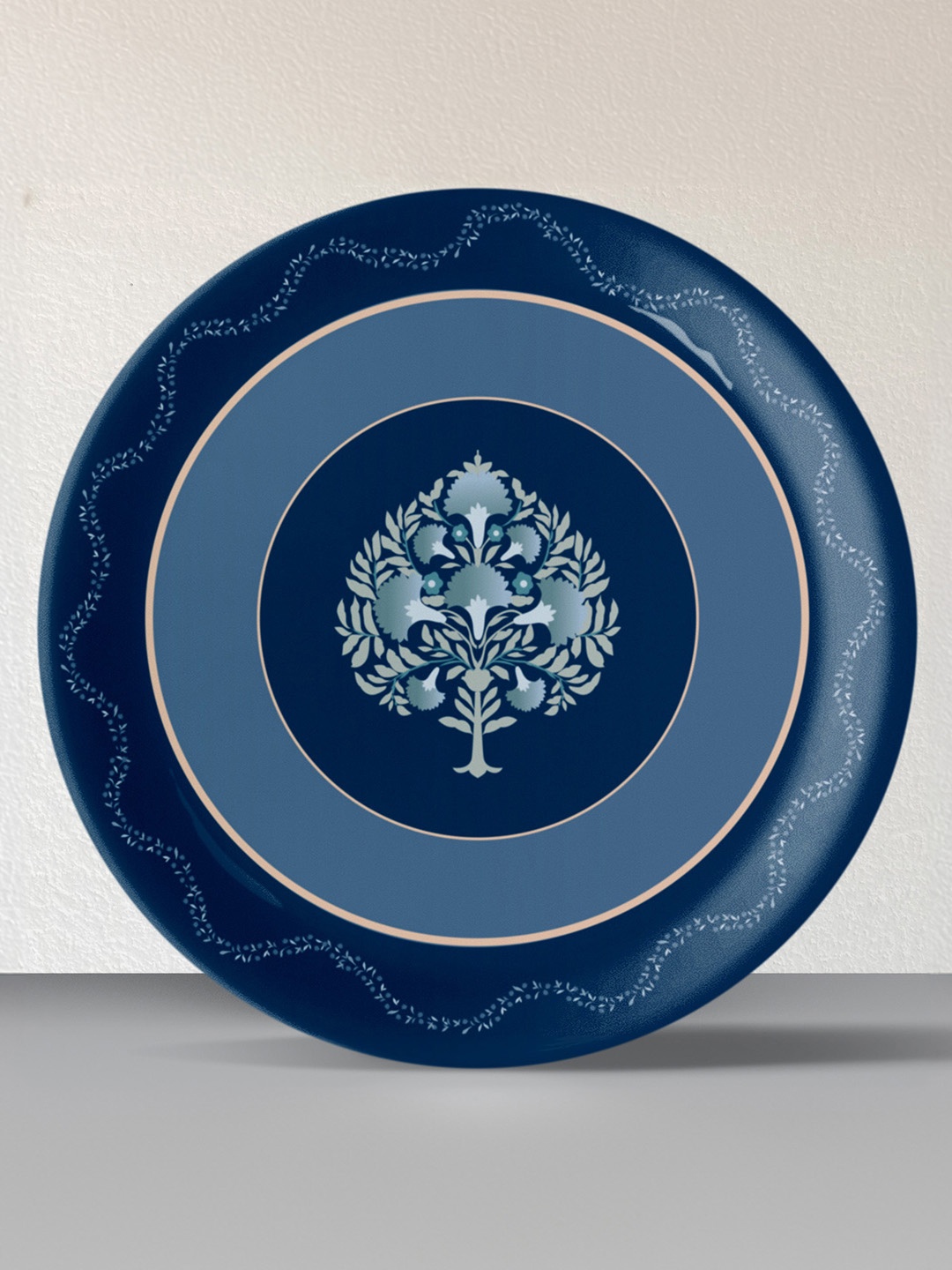 

nestroots Elegant Blue & White Printed Ceramic Wall Decor