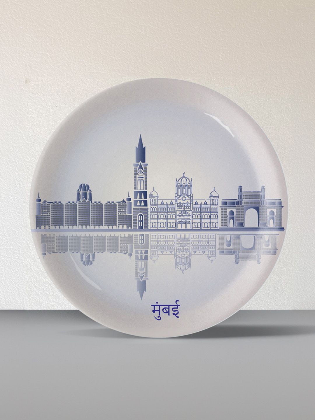 

nestroots Urban Dreamscapes White & Grey Cityscape Mumbai Printed Wall Plates