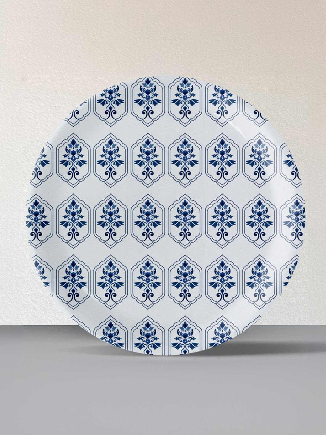 nestroots Everyday Art Blue & White Printed Ceramic Wall Decor