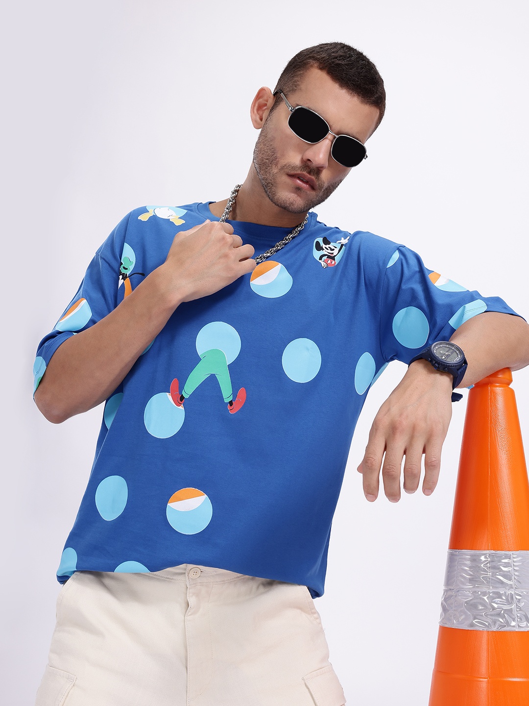 

Kook N Keech Disney Printed Pure Cotton Oversized T-shirt, Blue