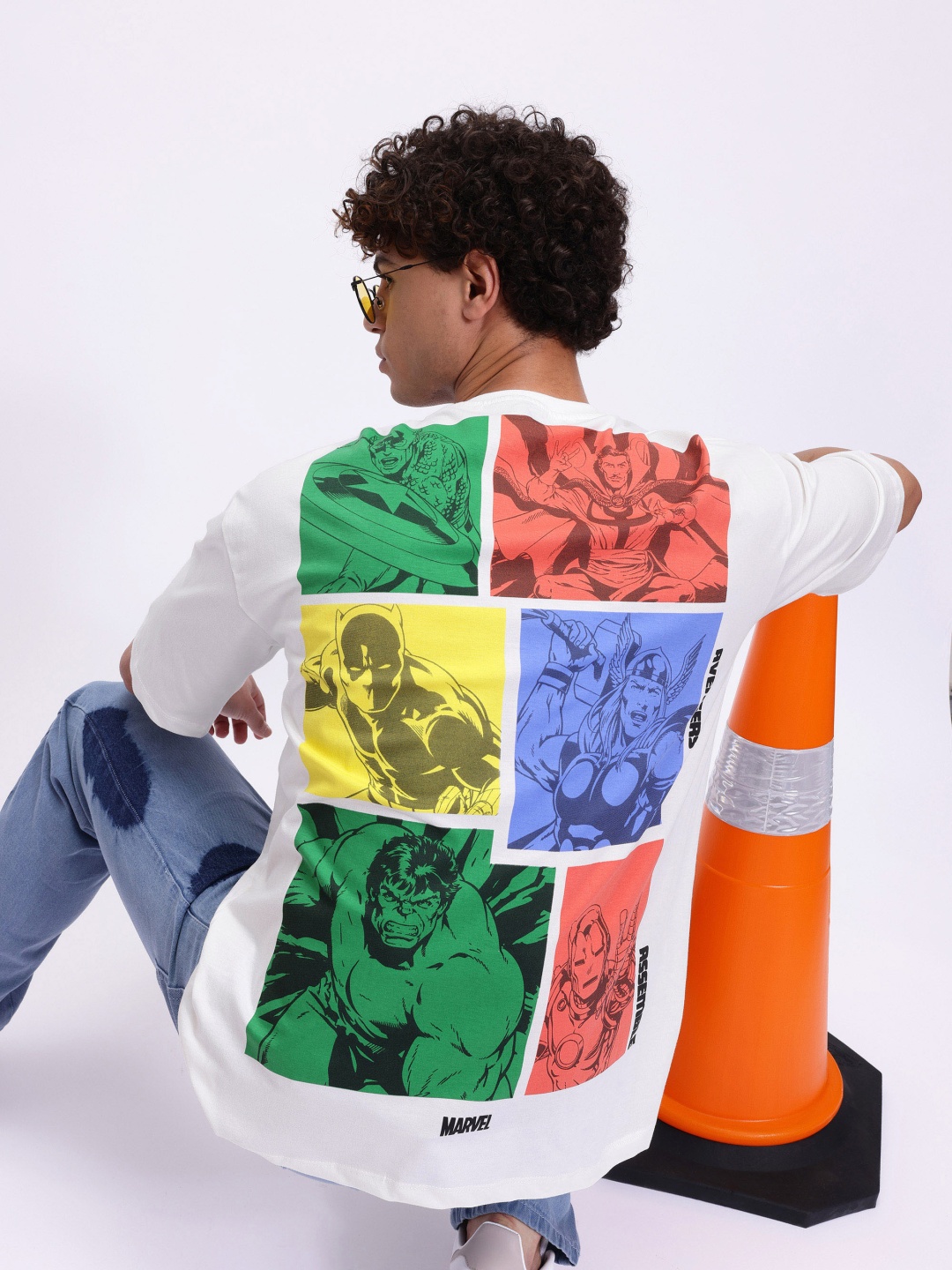

Kook N Keech Marvel Superhero Printed Pure Cotton Oversized T-shirt, Multi
