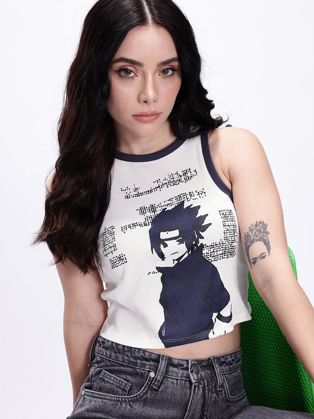 

Kook N Keech Printed Pure Cotton Crop T-shirt, White