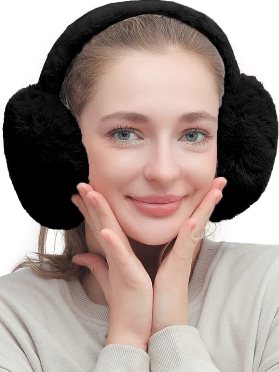 

SYGA Winter Foldable Chill Wrap Ear Muffs, Black