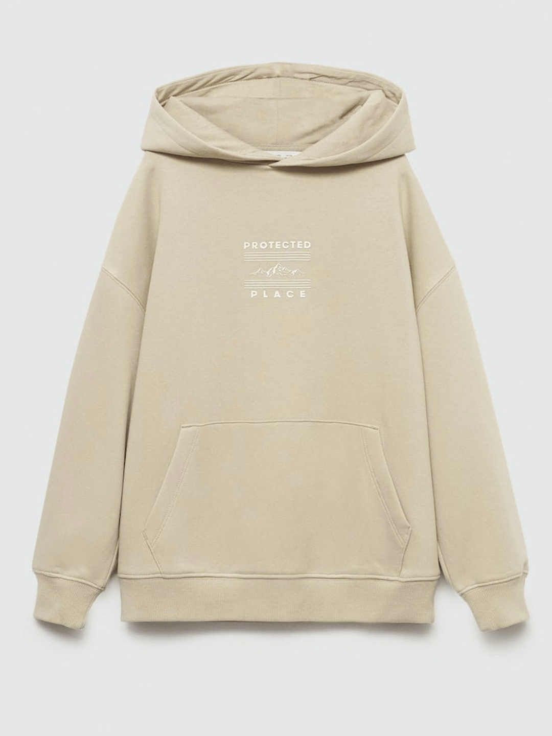 

Mango Kids Boys Printed Hooded Sweatshirt, Khaki