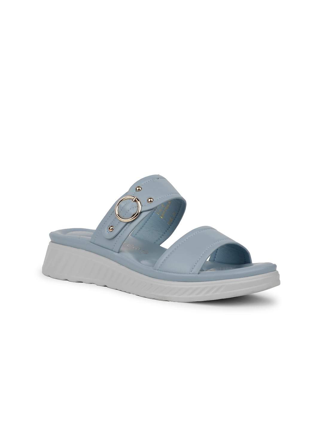 

Liberty Women Open Toe Flats With Buckle, Blue