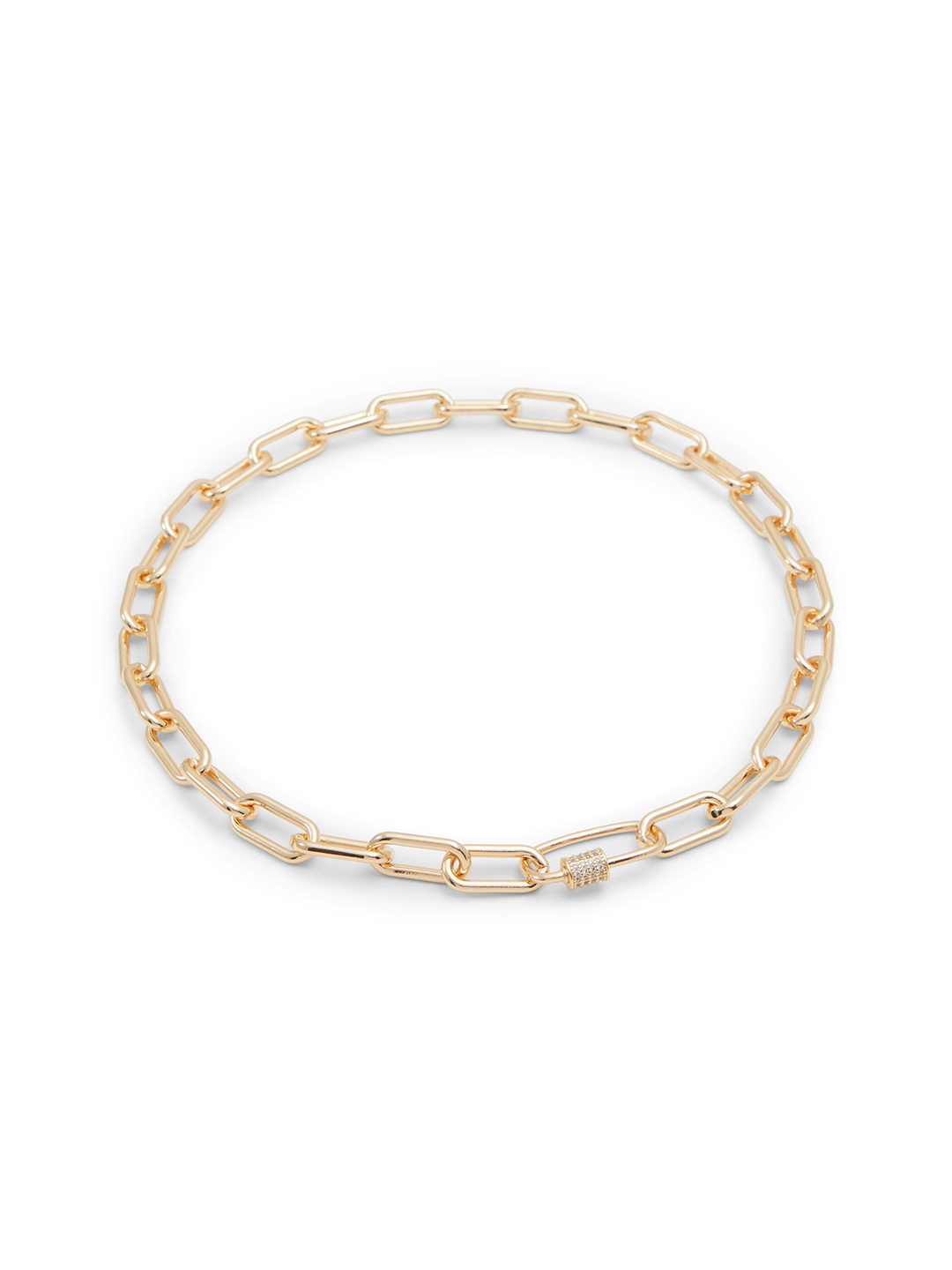 

ALDO Brass-Plated Stone Studded Link Chain Necklace, Gold