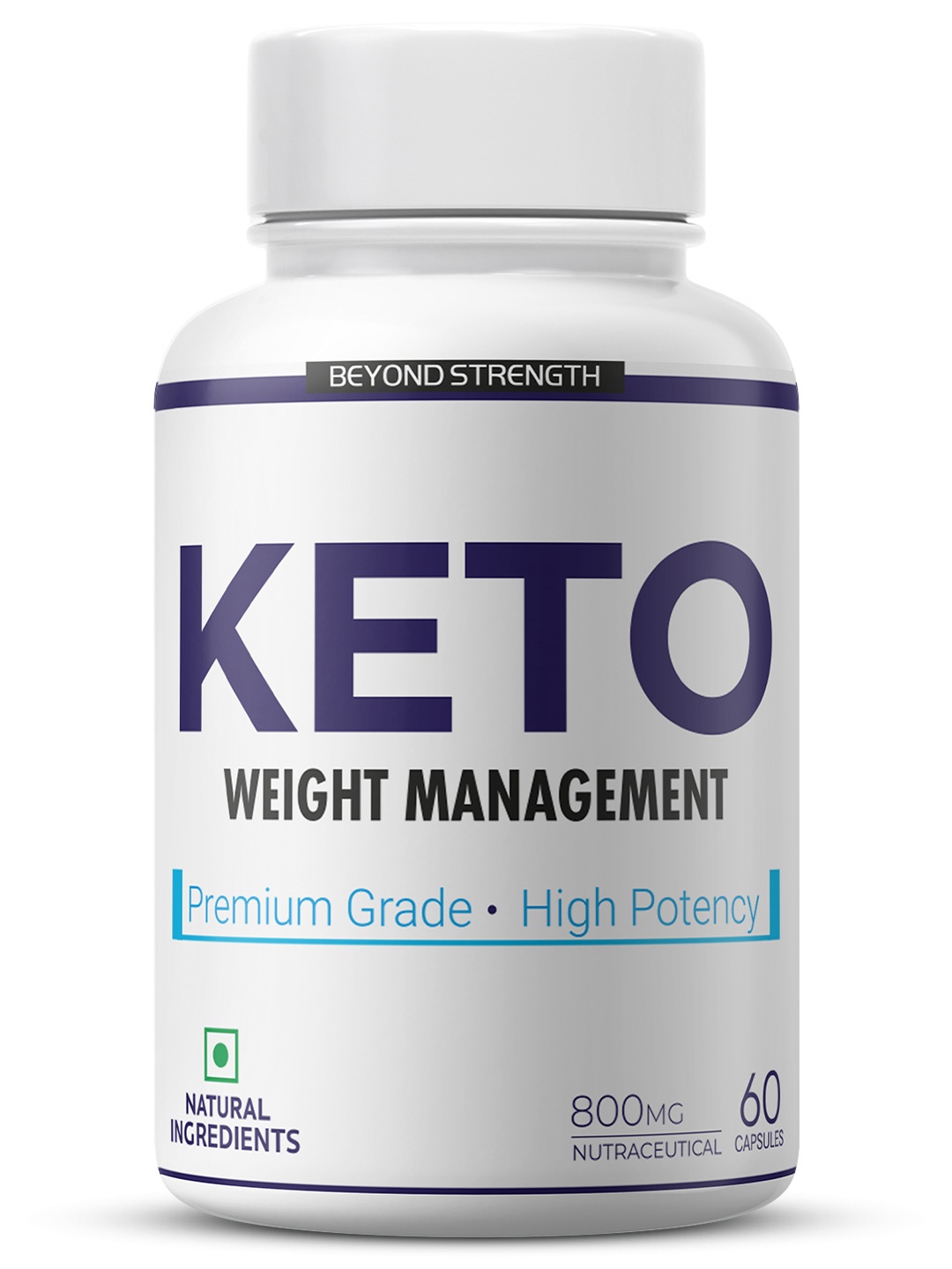 

Herbal max Keto Weight Management With Natural Ingredients - 60 Capsules, Transparent