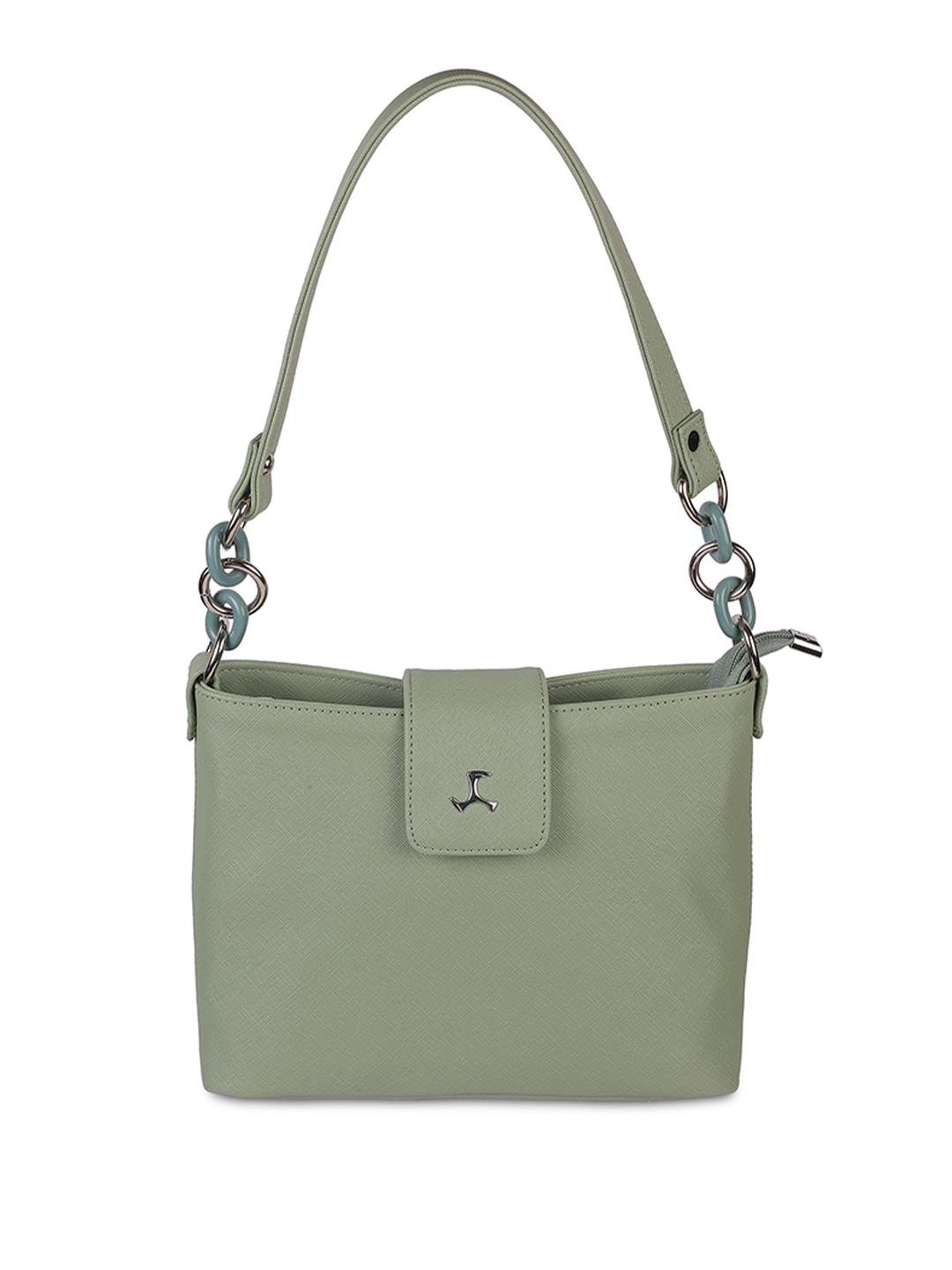 

Mochi Women Structured Shoulder Bag with Tasselled, Green