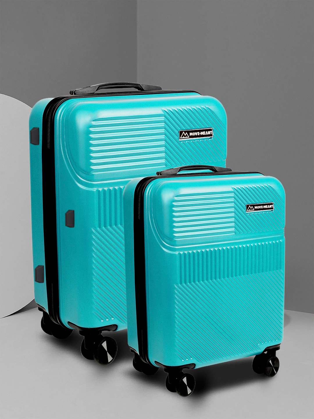 

Move-Meant Voyage Ware Polycarbonate 8 Wheel Hard Small & Medium Trolley Suitcase, Sea green