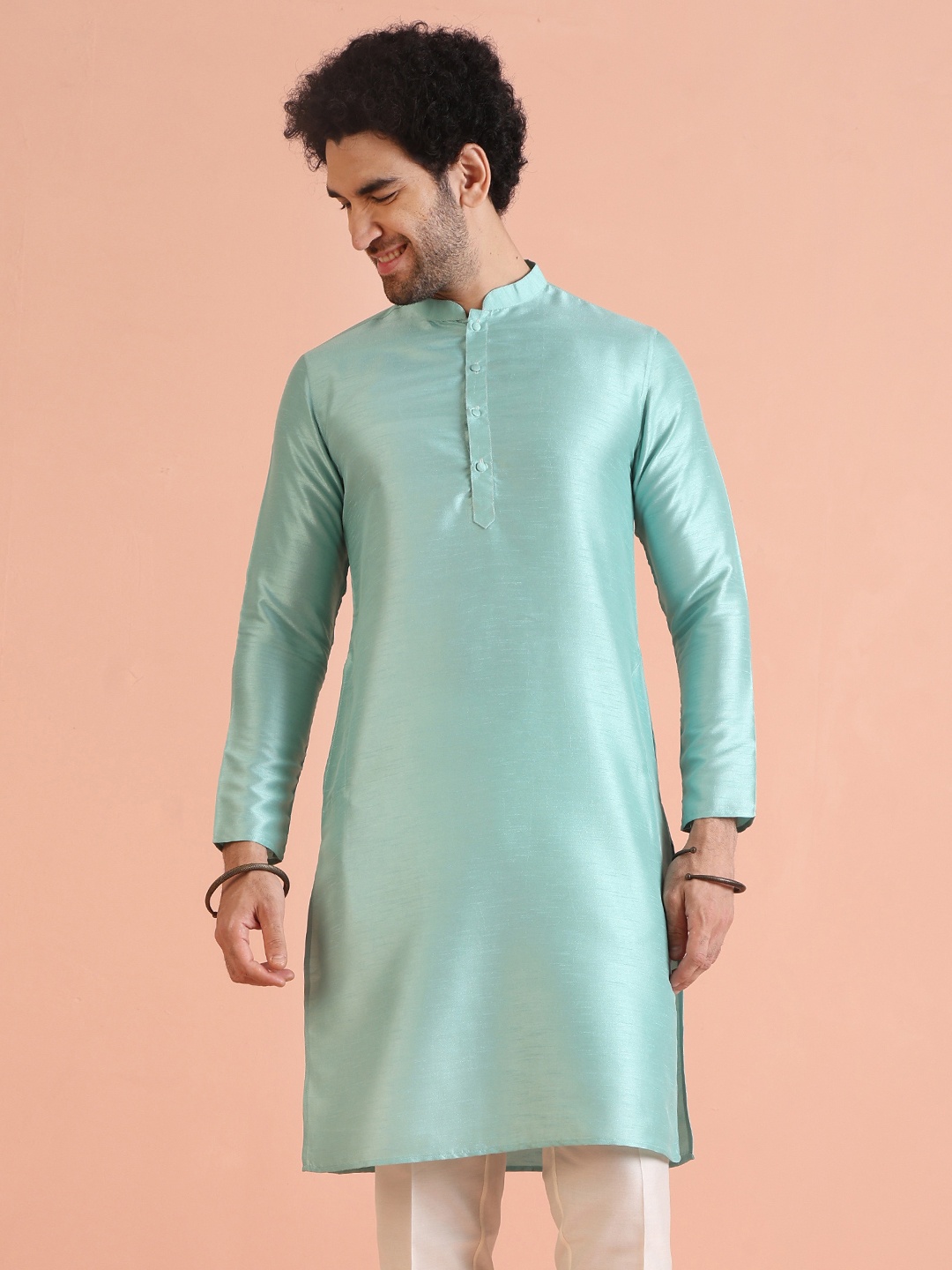 

Kisah Mandarin Collar Straight Kurta, Green