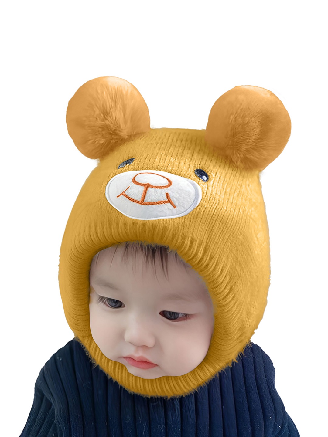 

SYGA Kids Cartoon Design Knitted Wool Warm Cap, Yellow