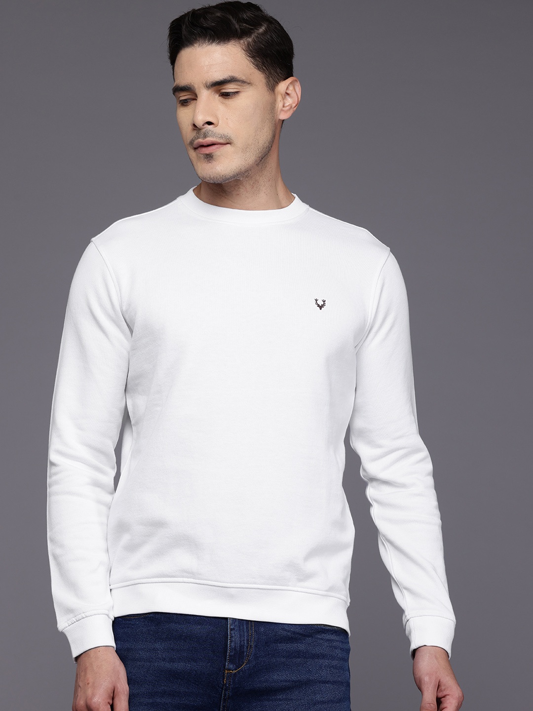 

Allen Solly Round Neck Sweatshirt, White