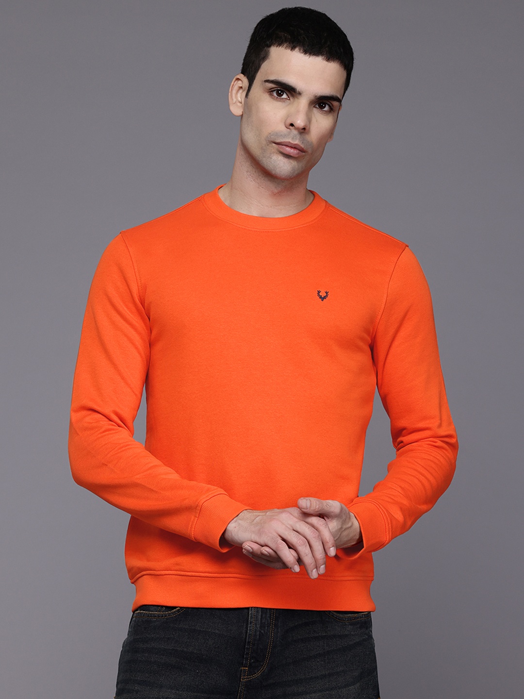 

Allen Solly Round Neck Sweatshirt, Orange