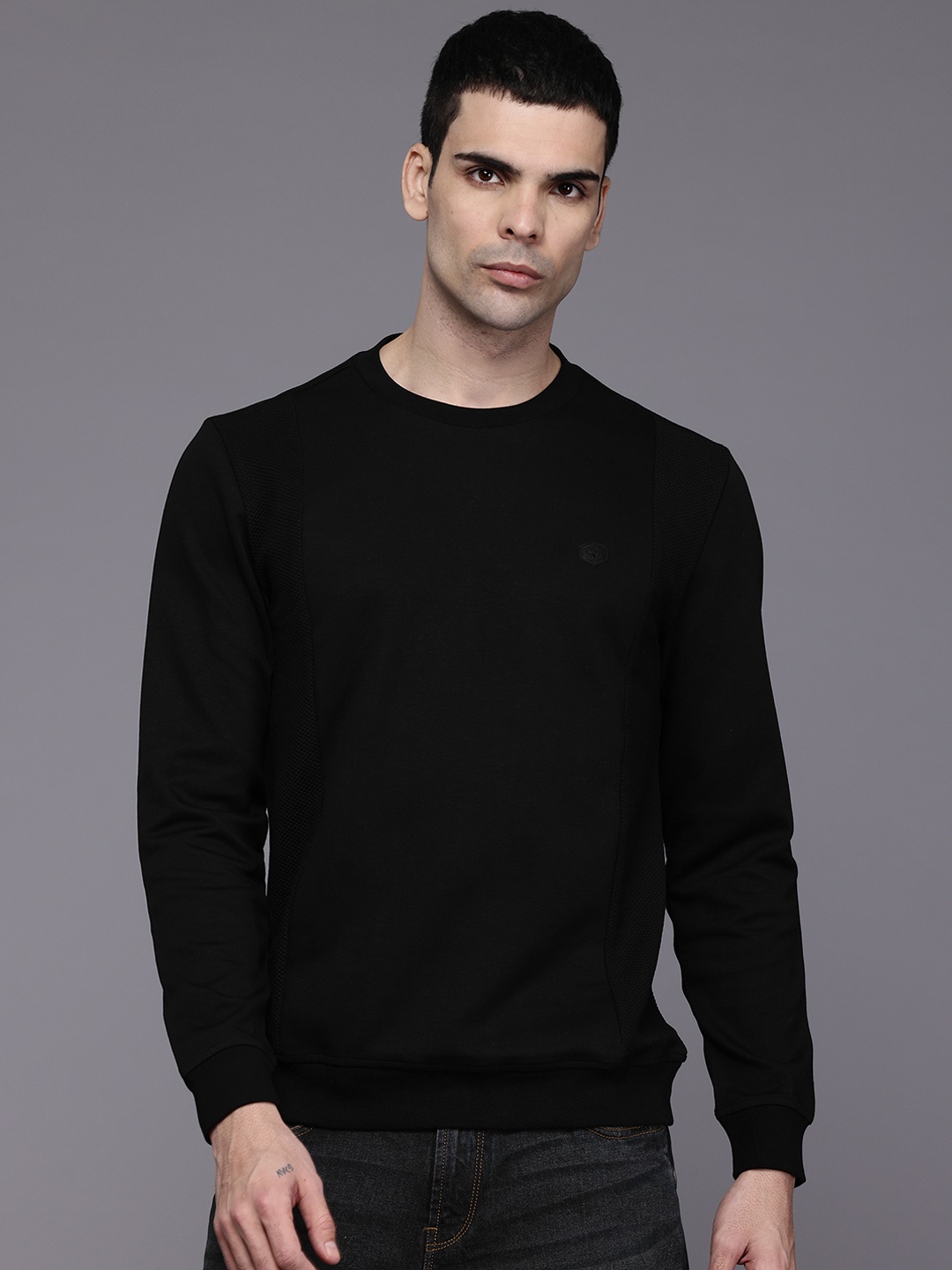 

Allen Solly Solid Sweatshirt, Black