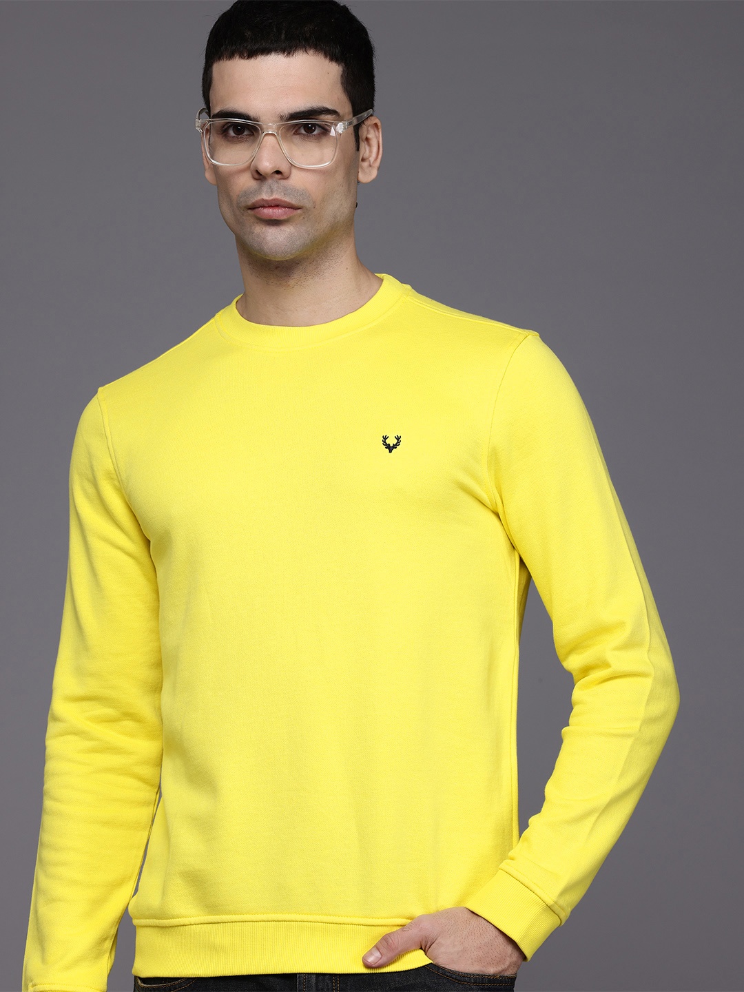 

Allen Solly Men Sweatshirt, Yellow