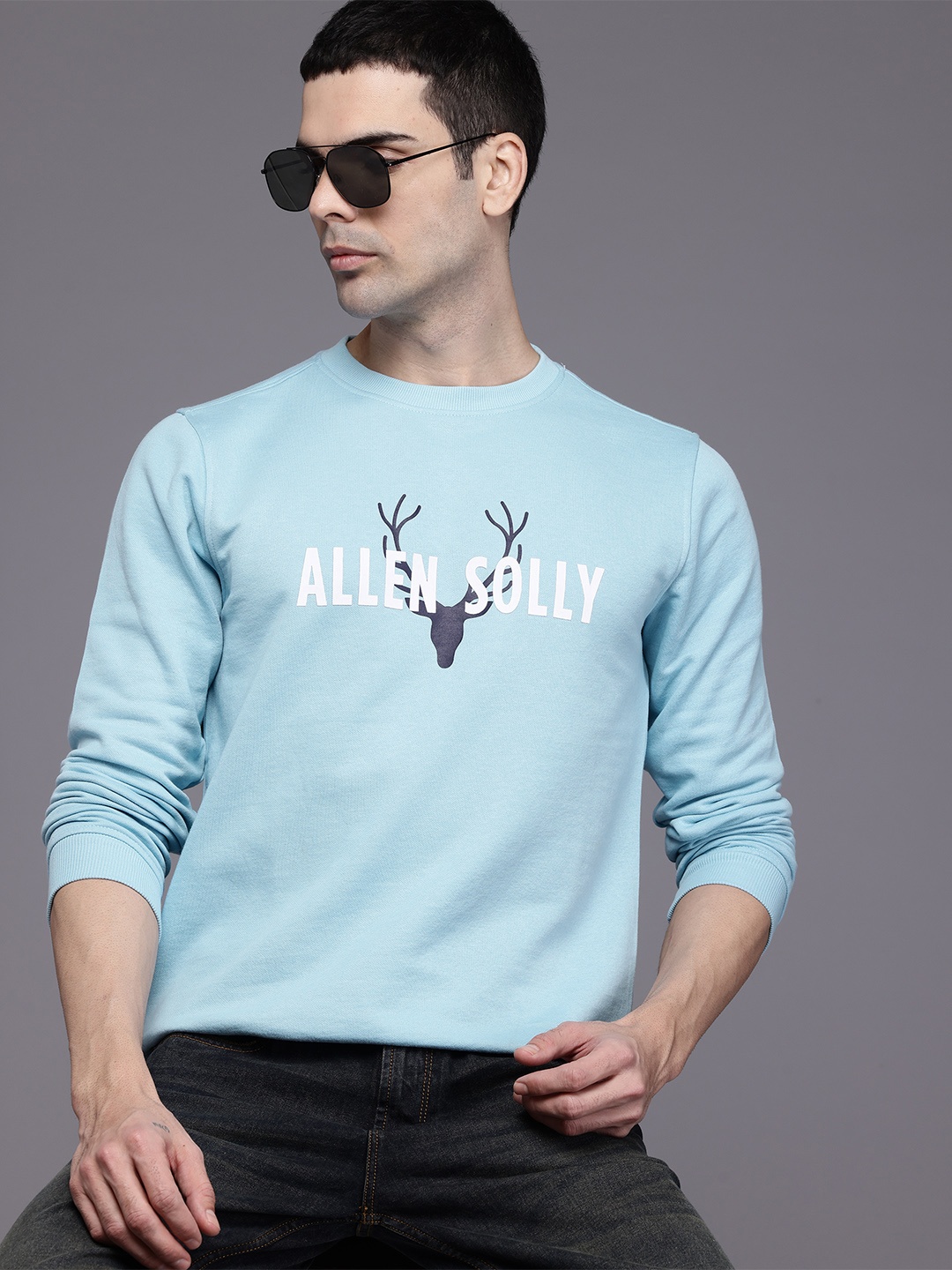 

Allen Solly Brand Logo Printed Sweatshirt, Blue