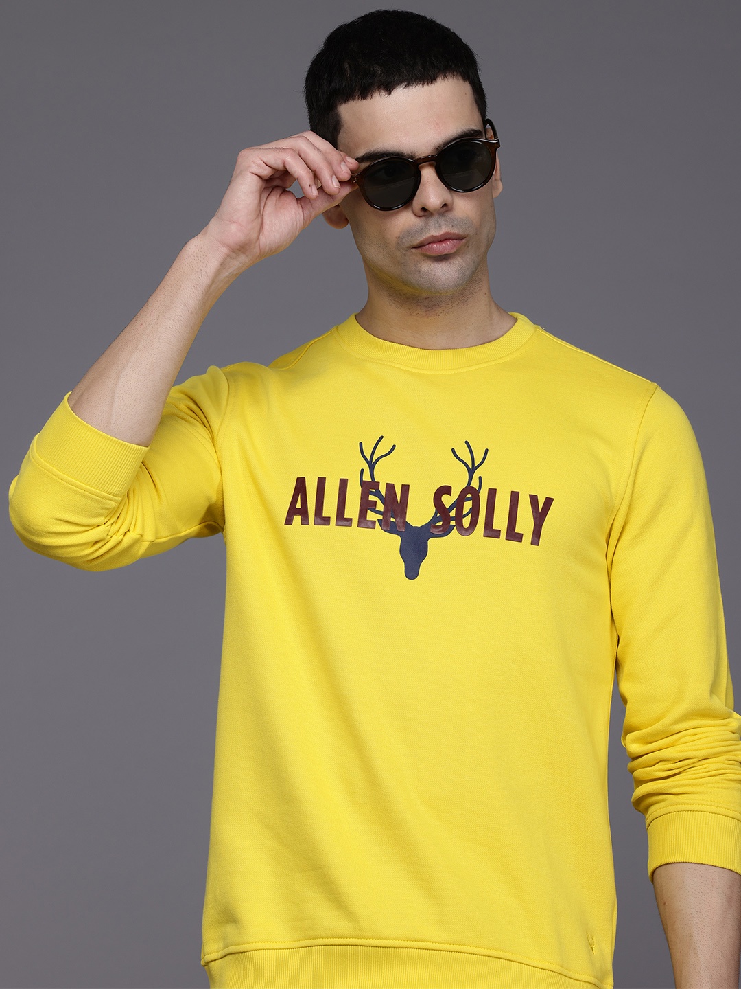 

Allen Solly Brand Logo Printed Sweatshirt, Yellow