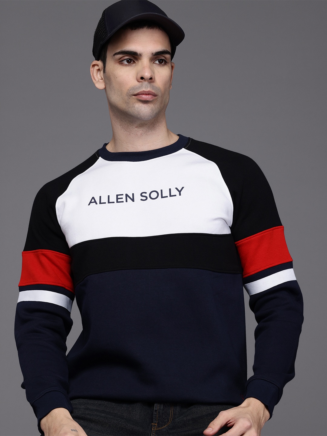 

Allen Solly Brand Logo Printed Sweatshirt, Navy blue
