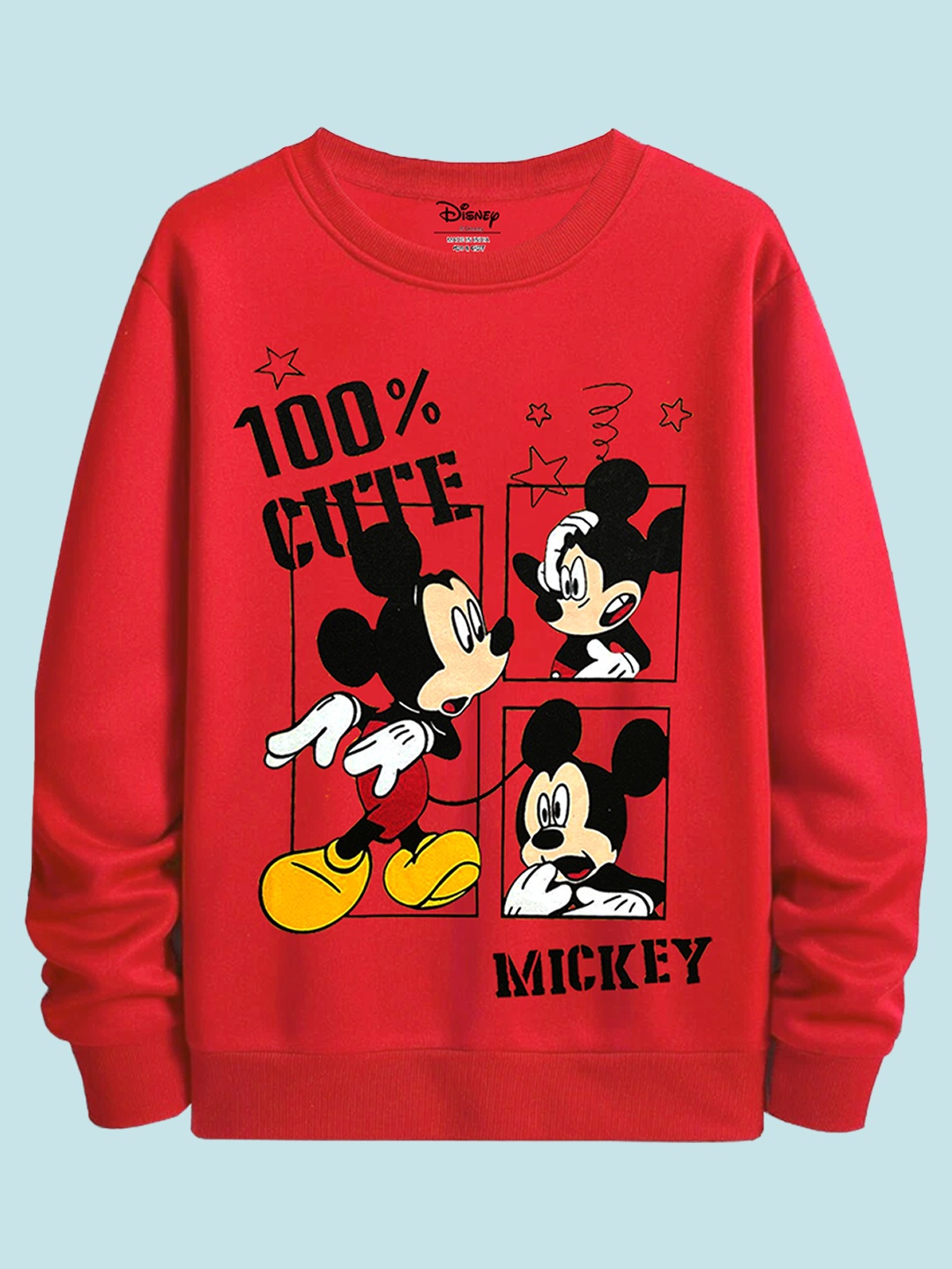 

KUCHIPOO Boys Printed Long Sleeves Sweatshirt, Red