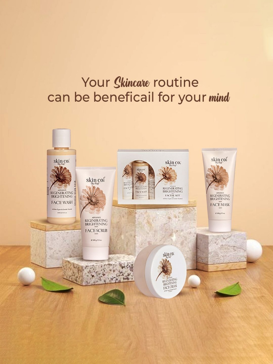 

skin co. Advance Regenerating Brightening Facial Kit For All Skin Types - 425g, White