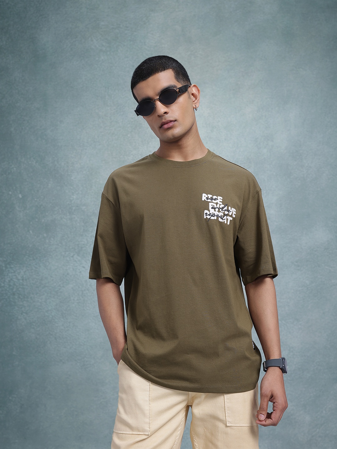 

The Roadster Life Co. Printed Relaxed T-shirt, Olive