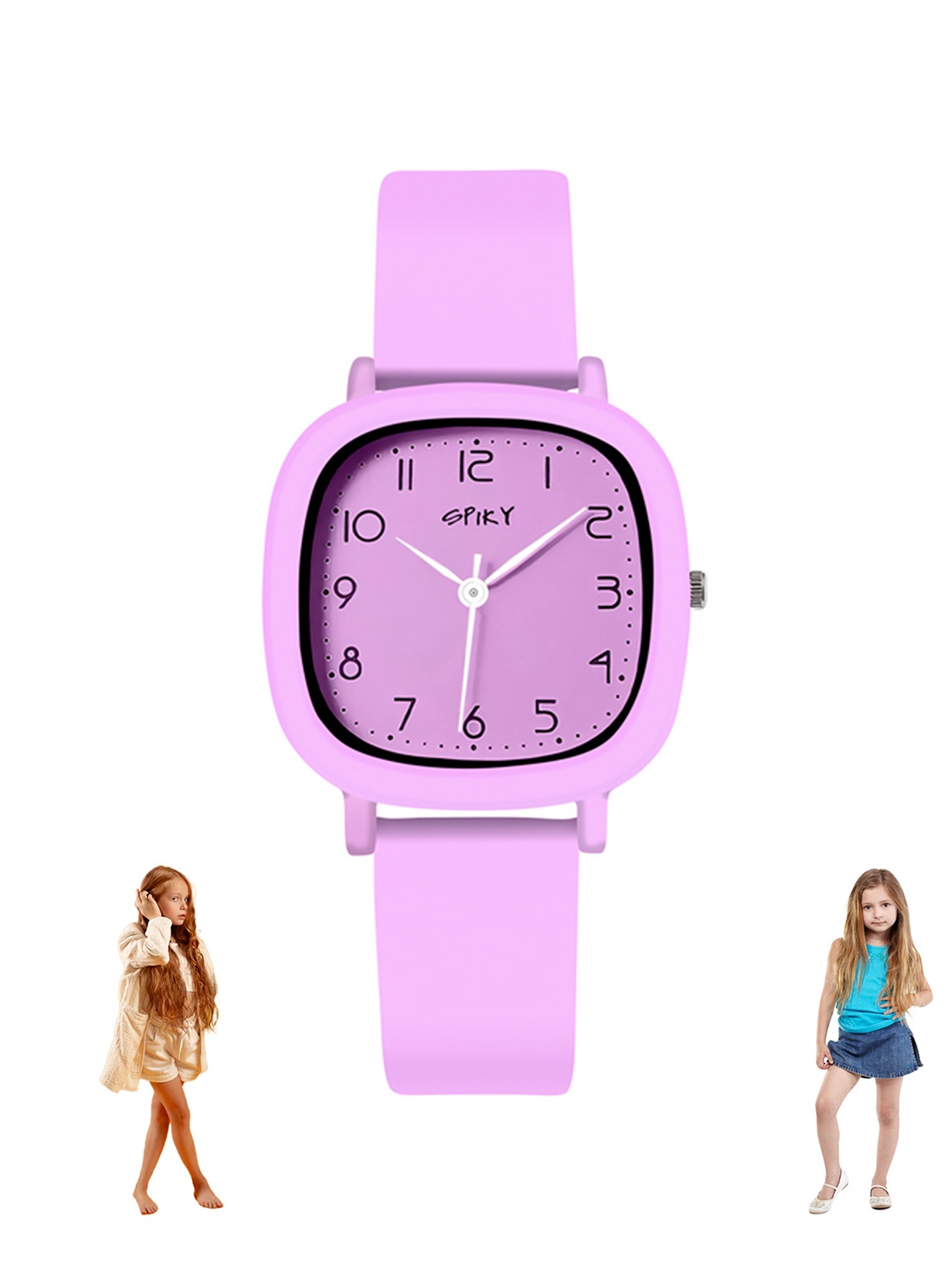 

Spiky Kids Dial & Straps Analogue Watch SPKEVA19_PUR, Purple